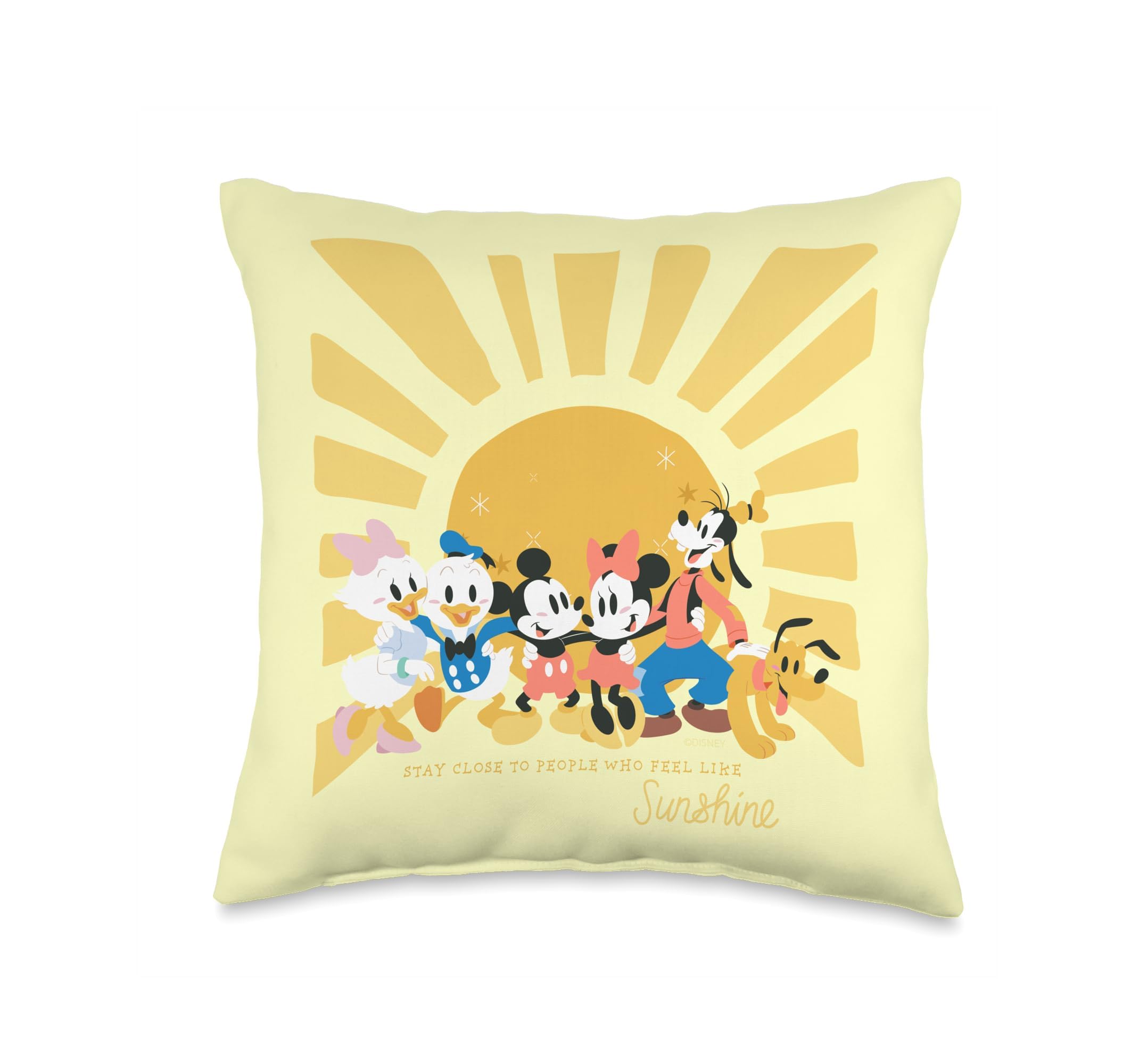Coussin Mickey Disney People Who Feel Like Sunshine deco positive