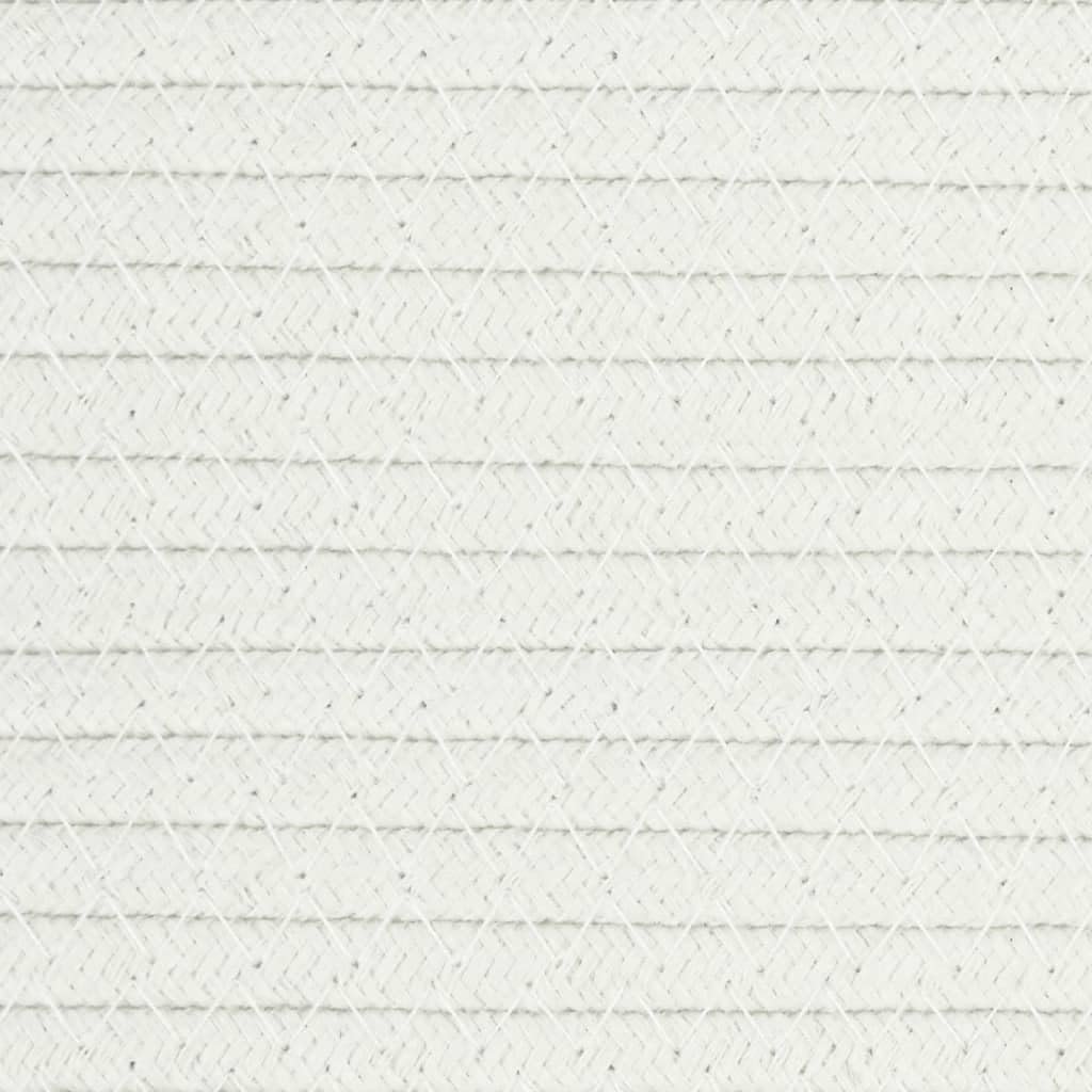 Cesto portaoggetti beige e bianco, diametro 40 x 35 cm, in cotone intrecciato, cestino decorativo per soggiorno, camera da letto, bagno, cucina, corridoio
