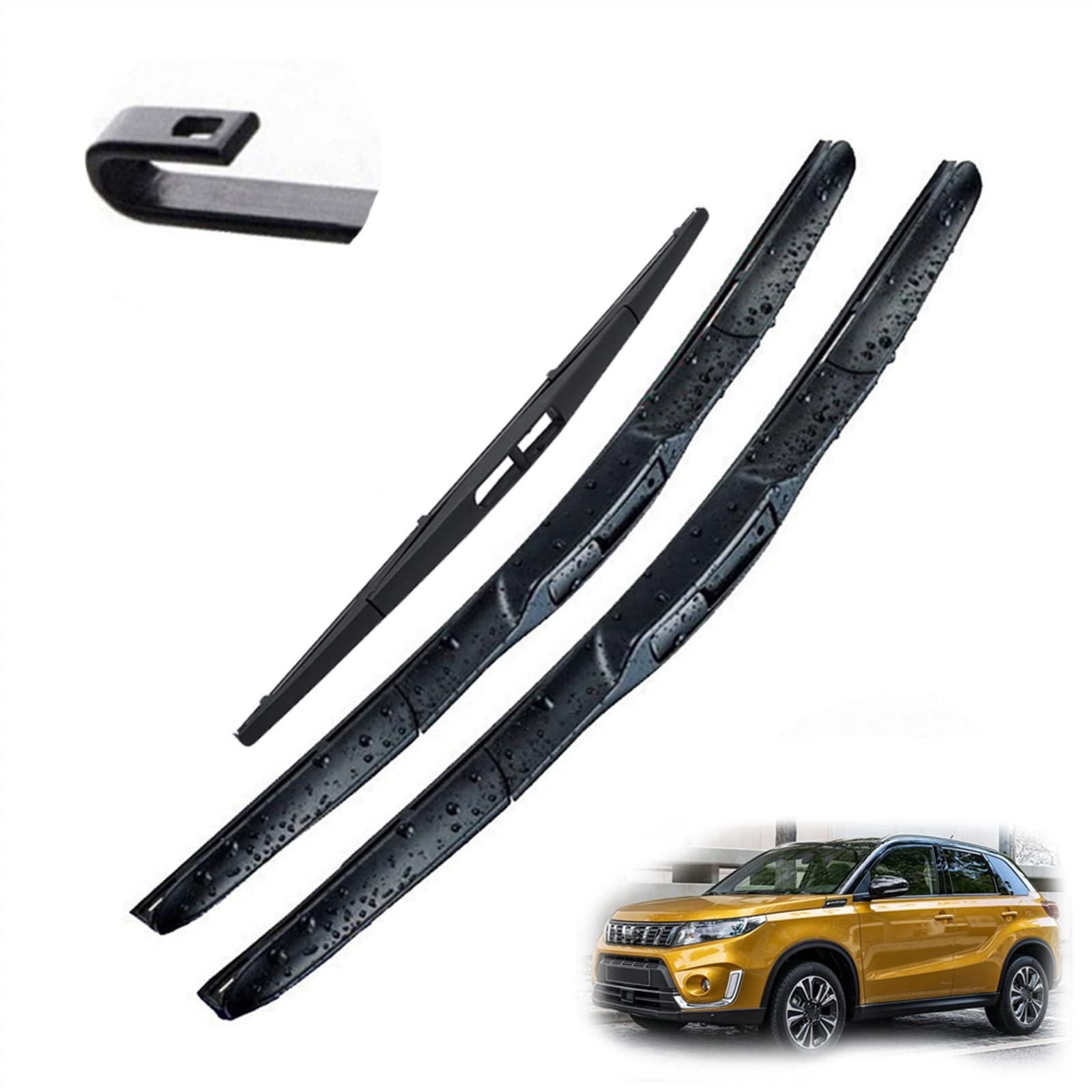 Juego De Escobillas Limpiaparabrisas Delanteras Y Traseras De 24 "+ 16" + 10 "para Parabrisas Ventana Para Suzuki Para Vitara MK4 2015-2020 Parabrisas