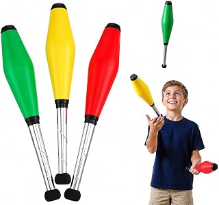 Totority Juggling Pins Set, 3Pcs Lightweight Colorful Clubs for Beginners | Lightweight Juggling Pins Made from Pe and Eva, Designed for Beginners, Kids, Circus Practice, Parties, and Skill Activities