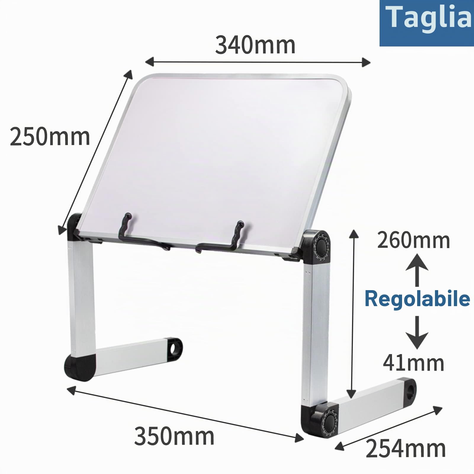 Leggio per Libri da Tavolo e Letto, Ergonomico con Altezza e Inclinazione Regolabili