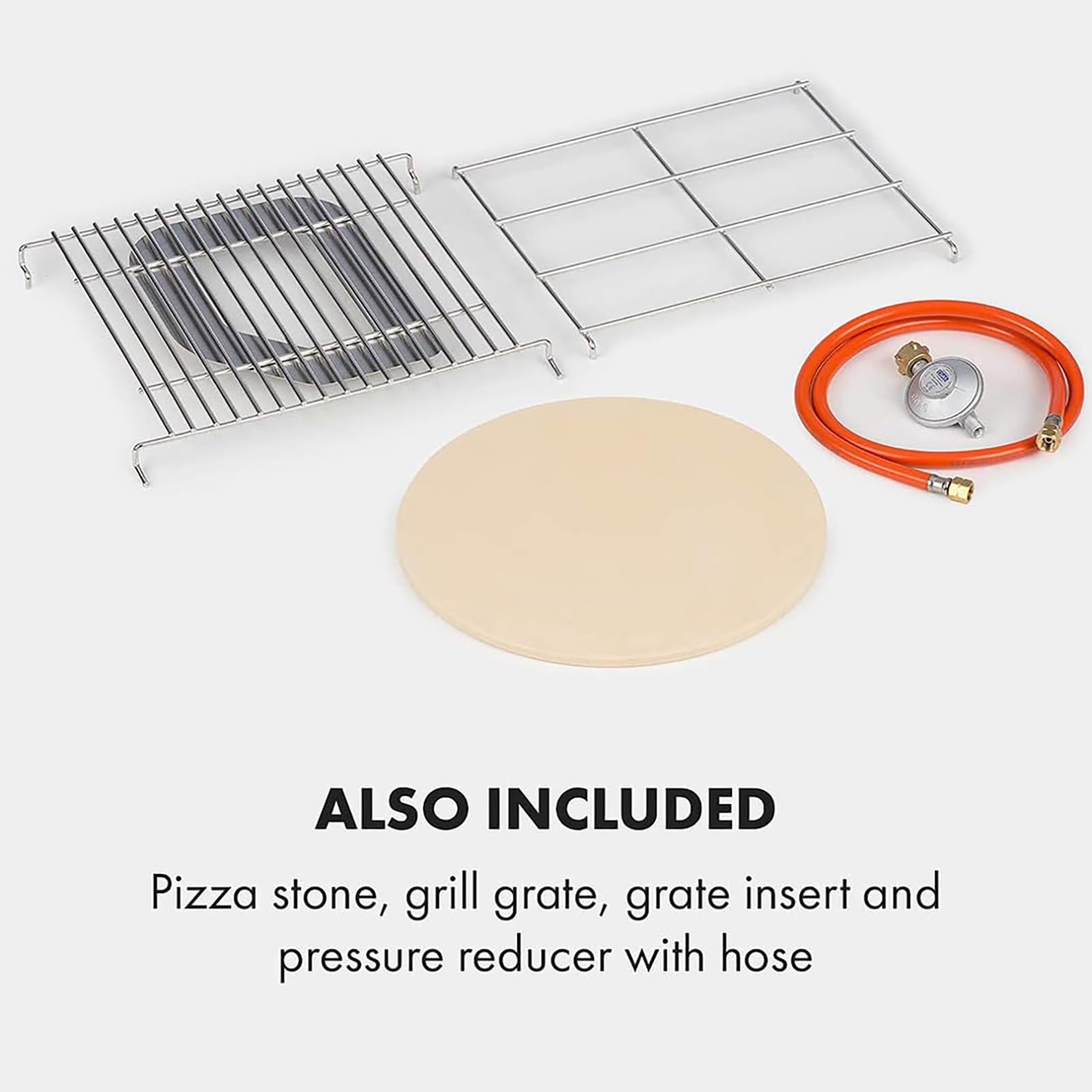 Przenośny gazowy piec do pizzy do grilla na świeżym powietrzu, 30 cm, zawiera zawór sterujący, kamień do pizzy i palnik do łatwego pieczenia