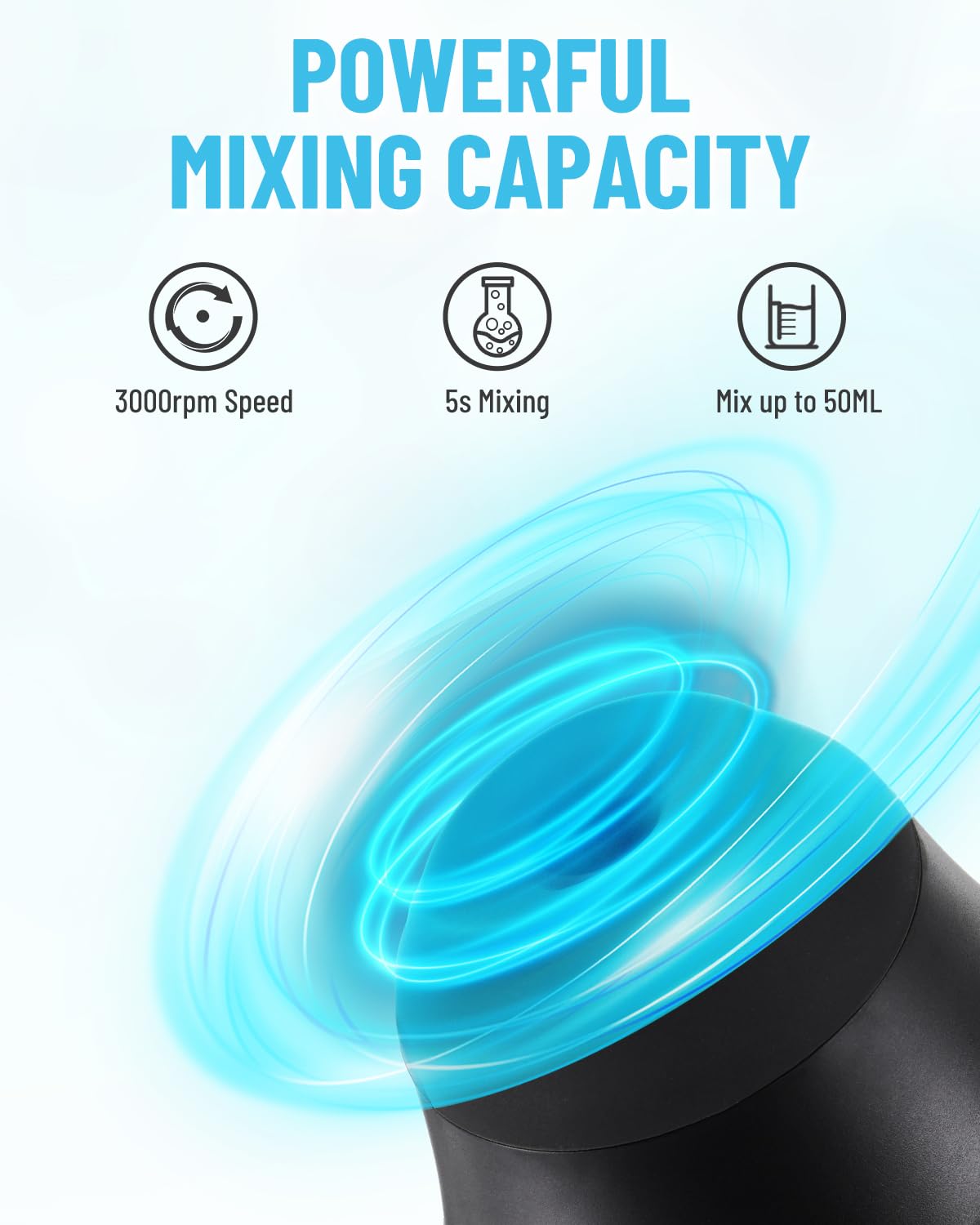 Mini Vortex Mixer Schüttler 3000rpm Mischer Paint Shaker 3000 U/min Farbmischer Vortex Shaker Farbschüttler für Acrylfarben Citadel Vallejo Nagellack Wimpernkleber (Schwarz)