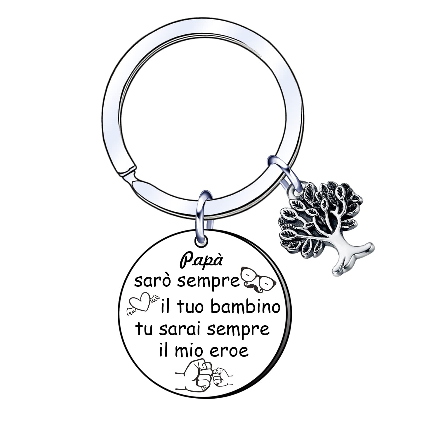 AIMINI Regalo Papà Portachiavi Uomo Regali Per Papà Regalo Papa Compleanno Natale Portachiavi Papà Regali Uomo Regali Di Natale Per Papa Regalo Originali Per La Festa Del Papà