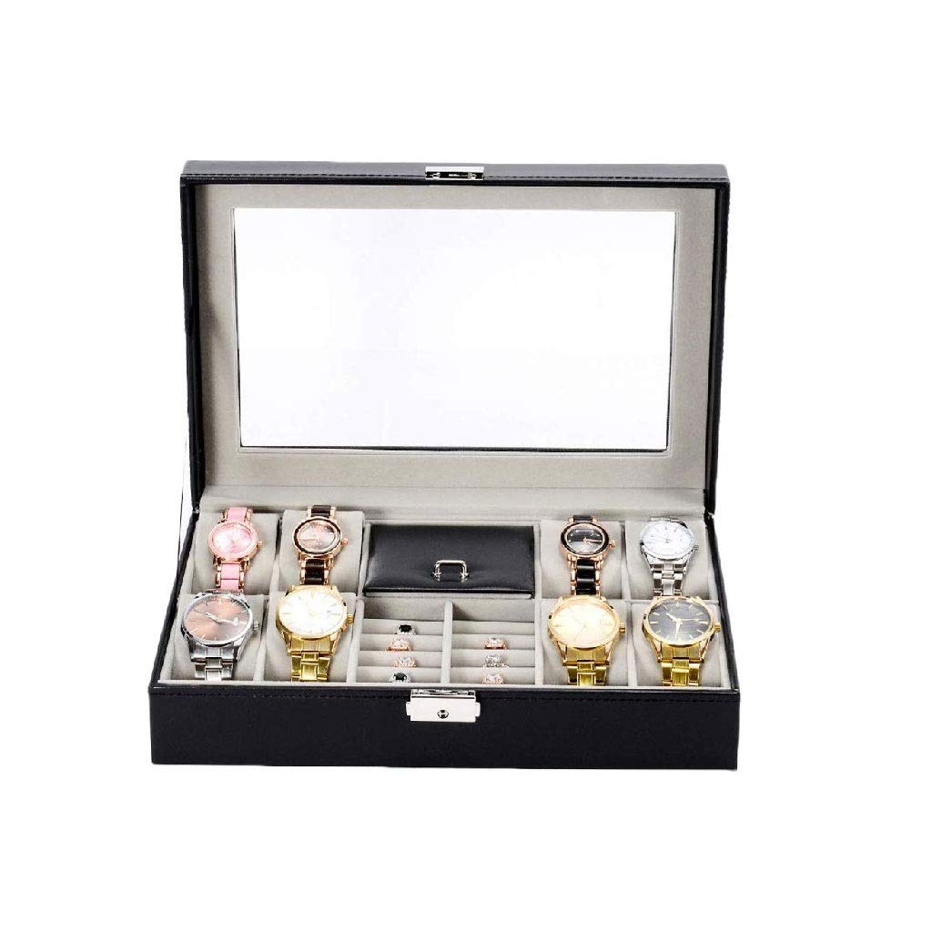 XBTGS Joyero organizador de joyas con mini estuche de viaje, diseño con interior de terciopelo,
