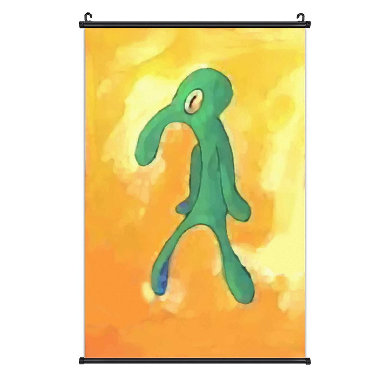 Cnurharvi Poster Wall Hanging Brash Decor Scroll Painting Bold Artwork Canvas Squidward Wall Art For Home Decor 16" X 24"