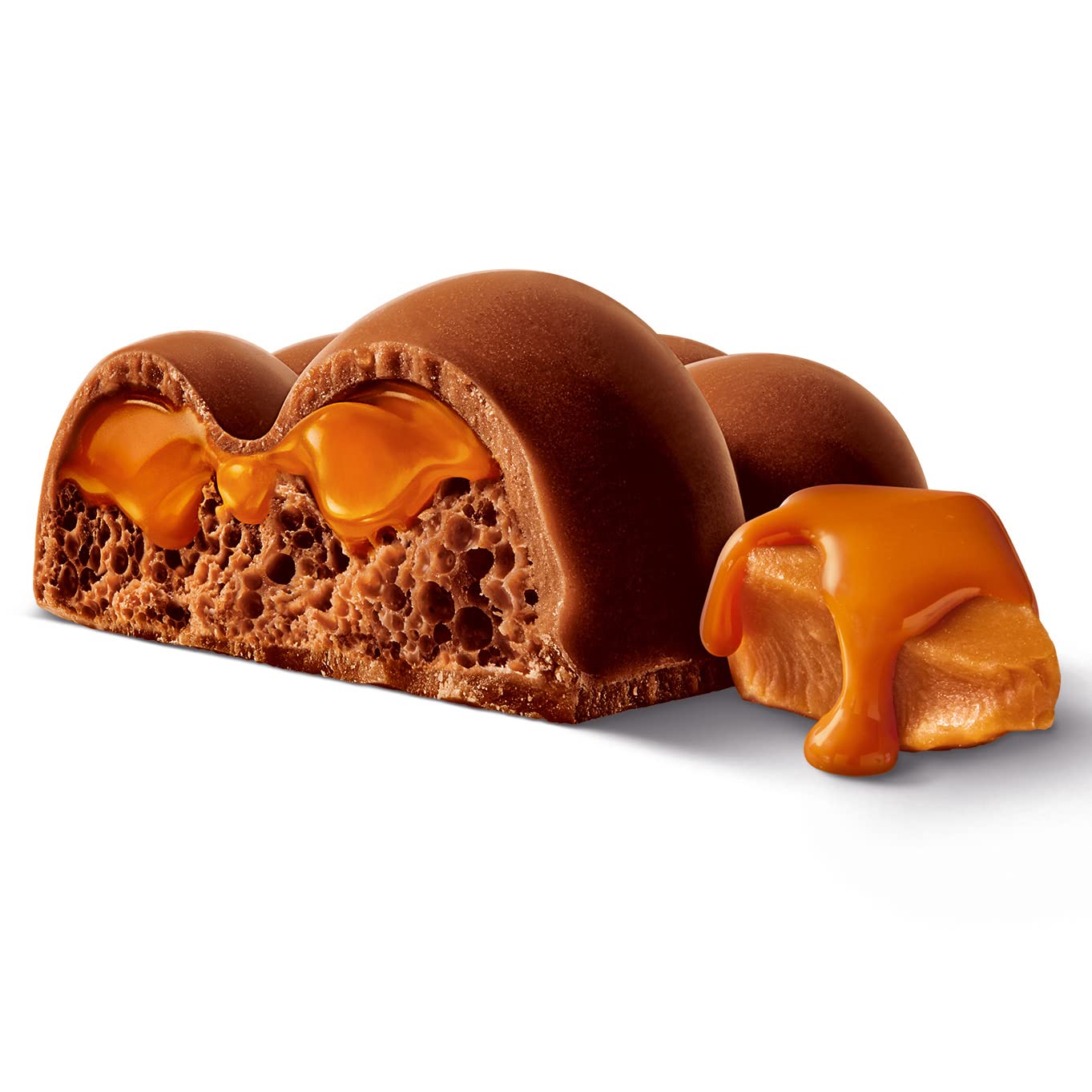 Milka Luflée Caramel Großtafel 10 x 250g, Zartschmelzende Schokoladentafel mit flüssigem Kern und luftiger Alpenmilch