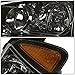 DNA MOTORING HL-OH-CHA05-4P-SM-AM Smoke Lens Amber Headlights Compatible with 06-10 Charger