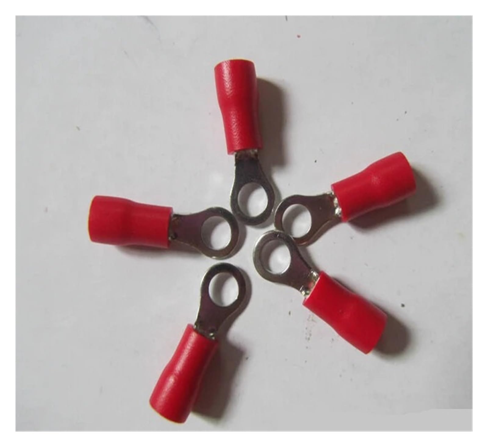 1000pcs/lot RV1.25-4 Insulated Ring Terminals Electrical Crimp Connectors