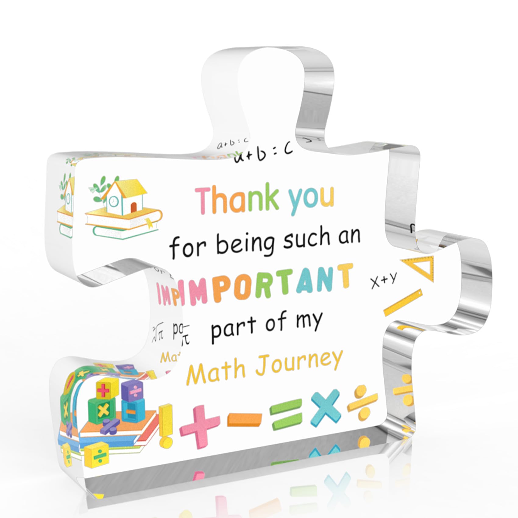 Gifts for Math Teachers - Teacher Appreciation Gifts,Christmas Gift for Teacher,Valentine Day End of The Year Teachers Retirement Gift for Women,Meaningful Acrylic Decor,Office Desk Decor