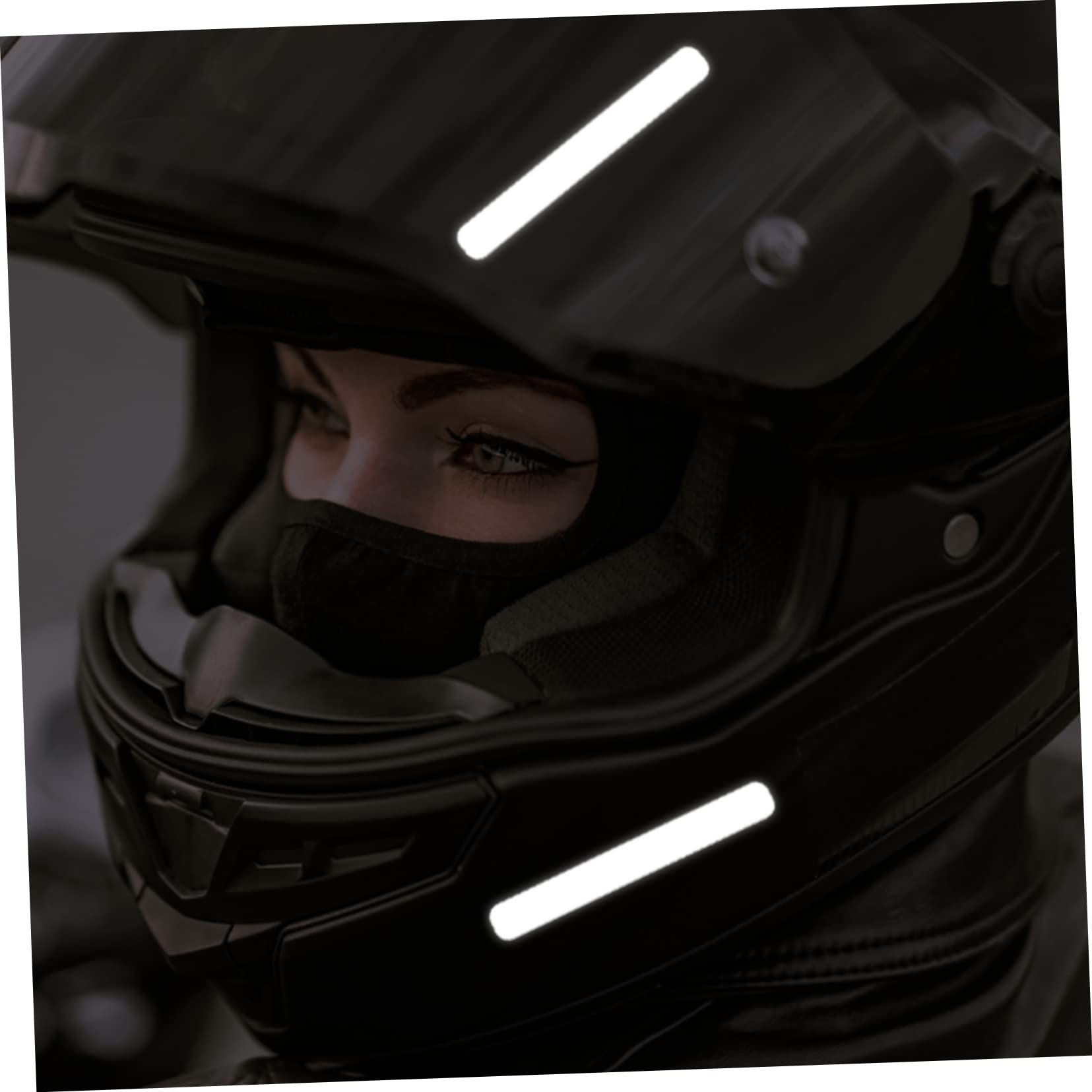 PACKOVE 5blätter Reflektierende Aufkleber Für Helme Teiliges Schwarz Selbstklebend Und Sicher Für Fahrrad Skateboard Und Skihelme Erhöhte Sichtbarkeit Und Bei Nacht