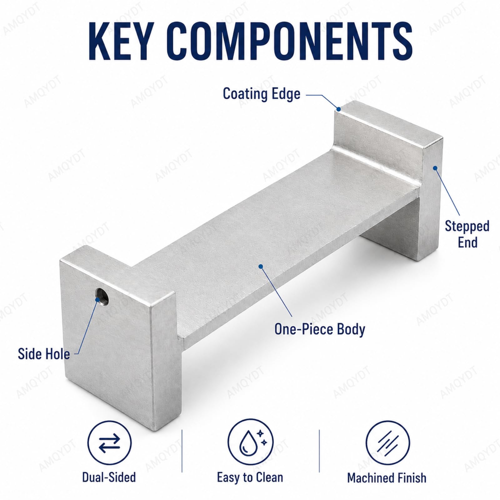 Strumento A Spessore Fisso su Entrambi I Lati, Applicatore di Rivestimento con Doppi Bordi A Fessura Fissa, Acciaio Inossidabile, Larghezza di Rivestimento 80 Mm per 500um 600um