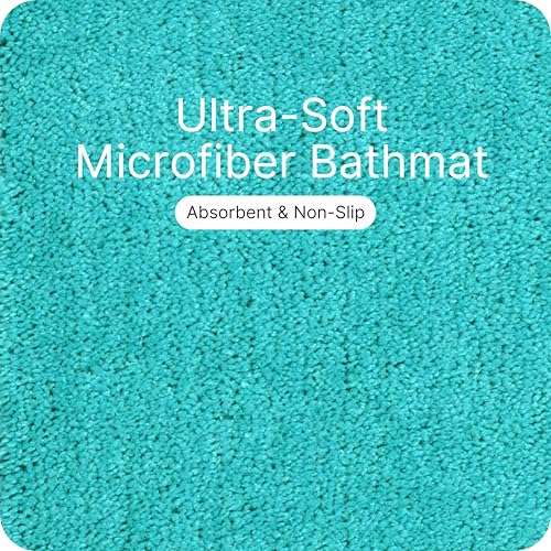 Image of Saral Home - Good Morning Mat, Soft, Anti-Skid, Washable, Water Absorbent, Quick Drying, All time usable Bathmat /Doormat /Runner. Slip-Resistant Backing for Everyday Safety.(Mint. 40x60-2PC)