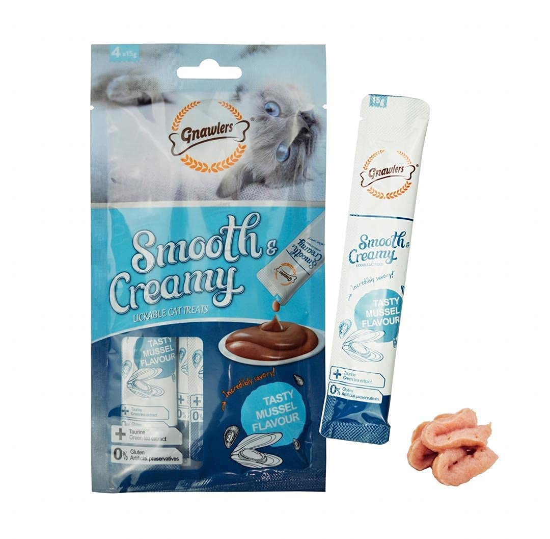 Gnawlers Smooth & Creamy Cat - Tasty Mussel Flavour Combo (Pack of 6) (B09LYQY5JB) Amazon Price History, Amazon Price Tracker