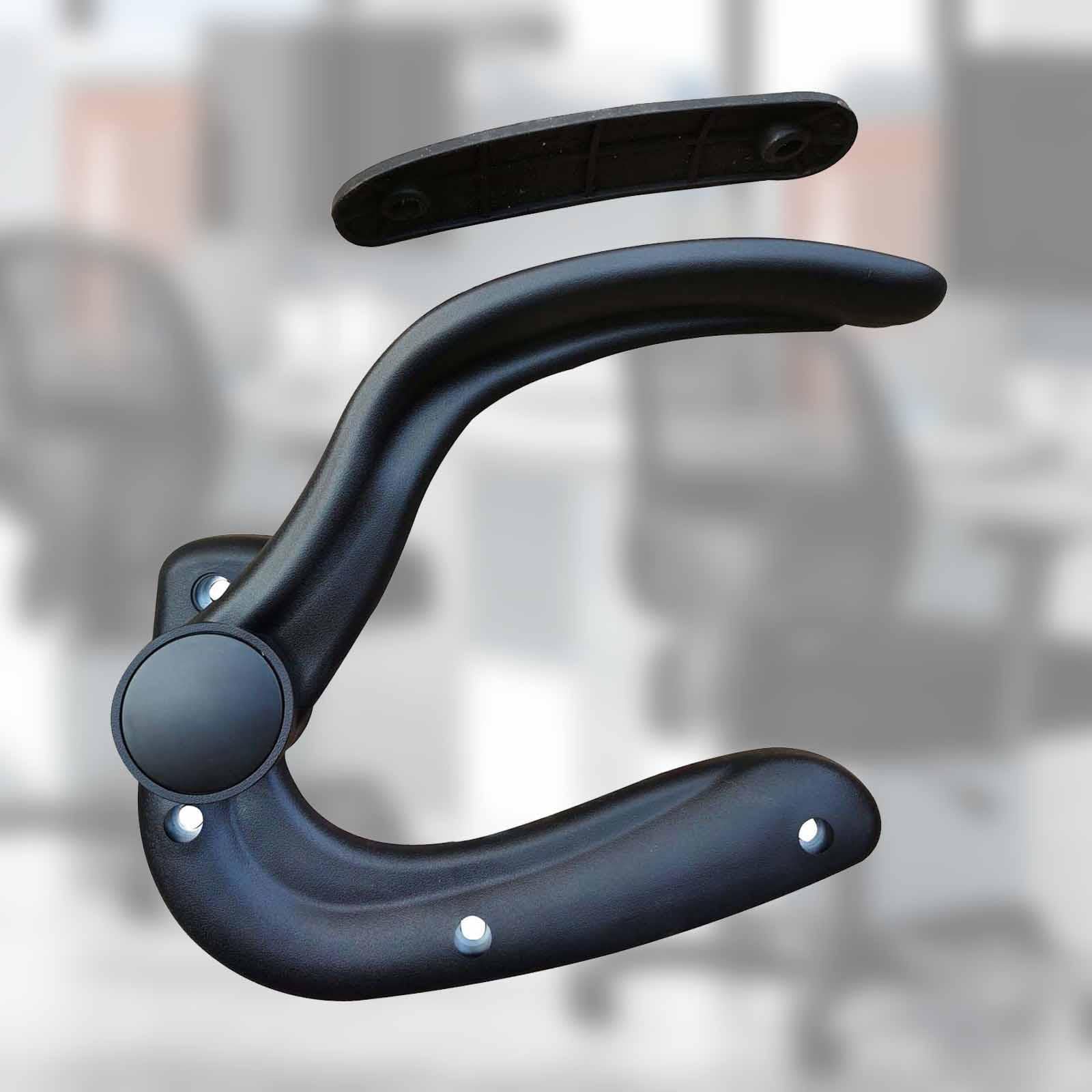 MagiDeal Braccioli Regolabili per Sedia di Ricambio Con Cuscinetti - Universali per Computer, Ufficio, Gioco - Nero