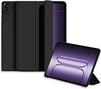 Vista 1 de Funda de silicona para OnePlus Pad 3 de 13.2 pulgadas 2025, funda protectora ligera con función de soporte y función de apagado y encendido Negro