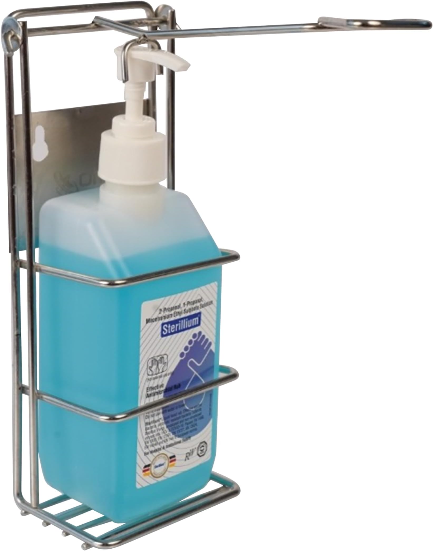 OTICA Hand Sanitizer Dispenser Steel Stand Wall Mount Type(Onlys Stand),Stainless Steel,500 ml