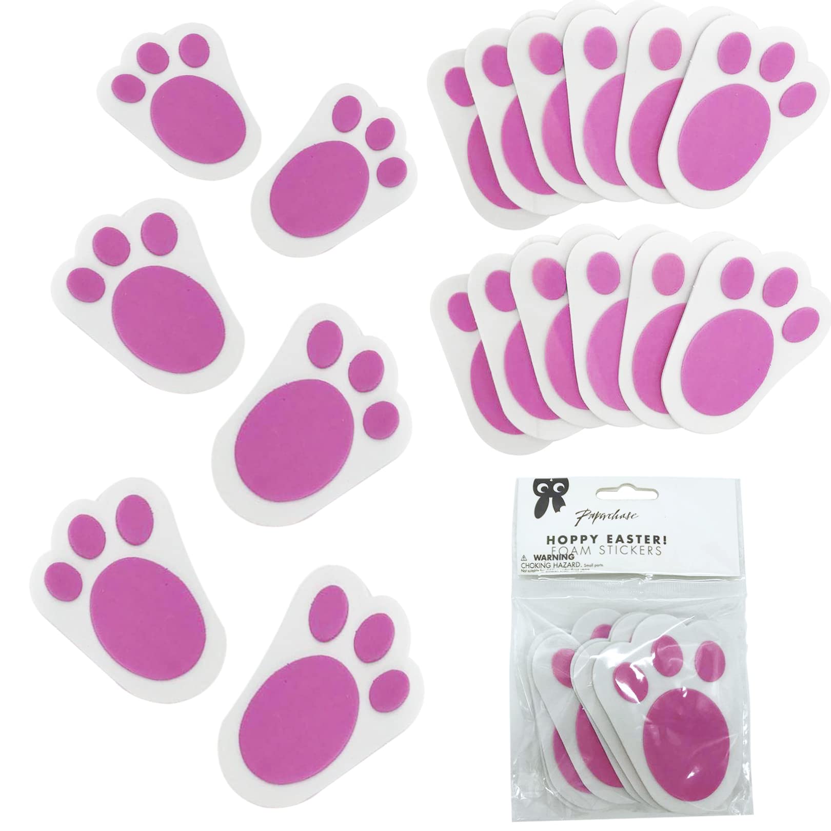 40 Pack Easter Bunny Footprints Easter Floor Footprint Stickers for