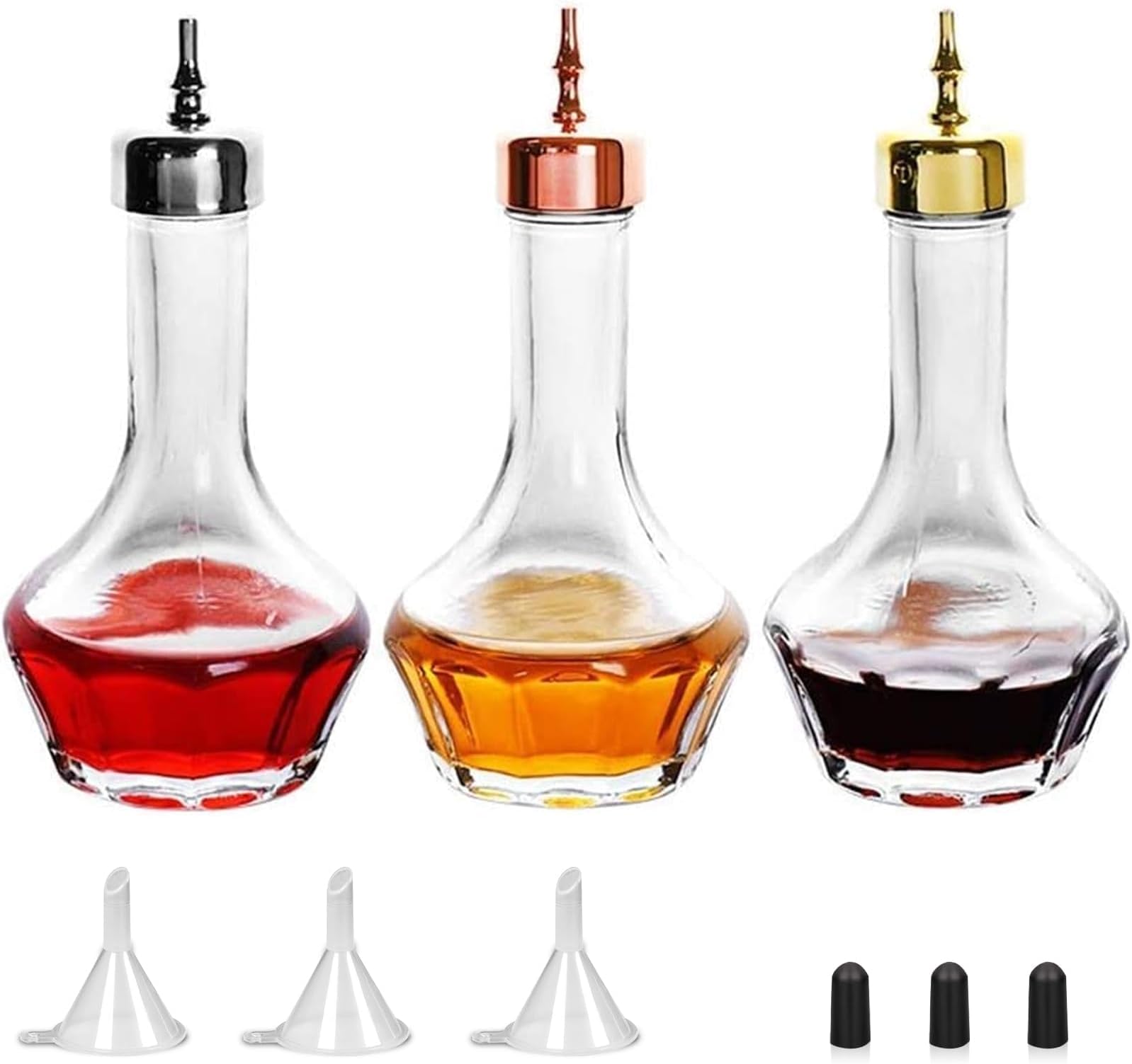 SuproBarware Bitters Bottle Set Glass Dash Bottle with Dasher Top 1.7oz Professional Bar Tool for Cocktail Great for Bartender Home Bar (3)