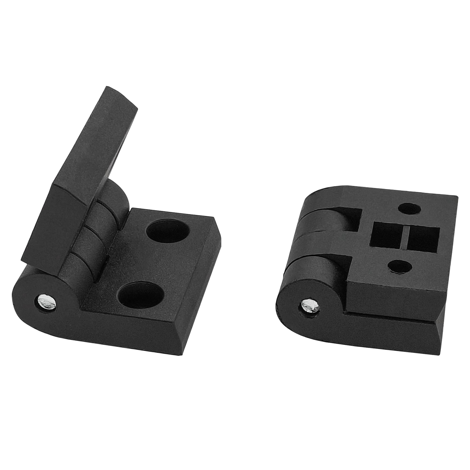 6 PCS Nylon Hinges - Cabinet Door Bearing Hinges, Black Plastic Hinge (70 * 50mm), 70*50mm - Image 4