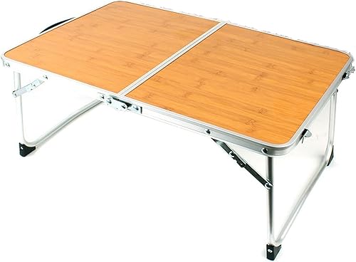 Miniatura 1 de ROOMAN Small Folding Table Camping Folding Table Lightweight Portable Aluminum Desk with Carry Bag Outdoor Travelling Beach Picnic Fishing Garden