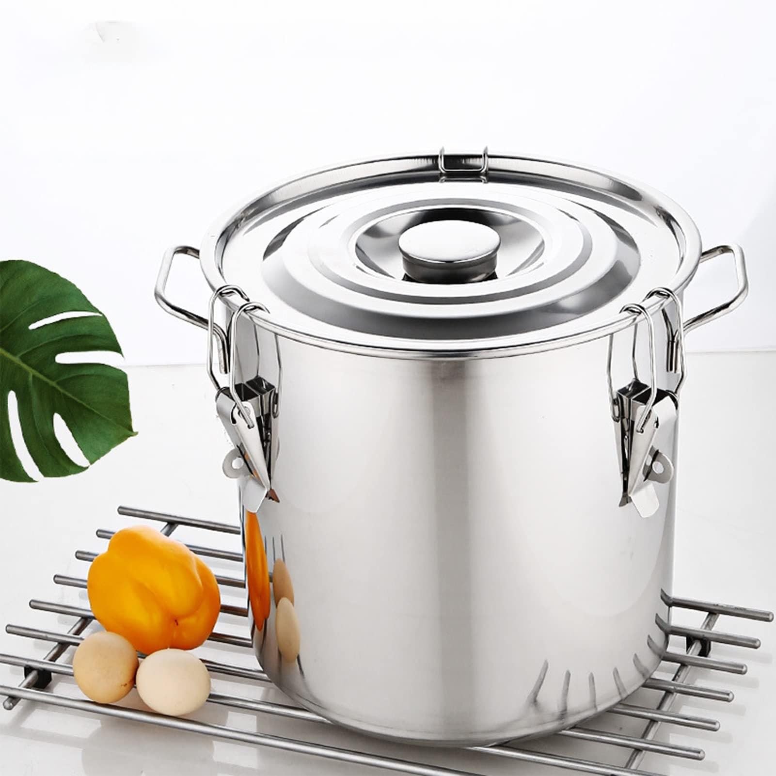 Wiadro do zupy ze stali nierdzewnej – zamknięta świeżość, duża pojemność do przechowywania w restauracji i przechowywania żywności luzem
