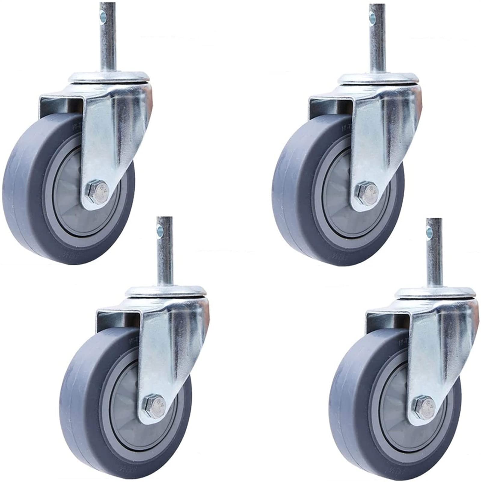 Roues roulettes pivotantes robustes chariot industrie tige longue M14x60m