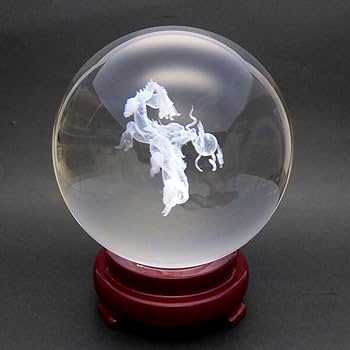 人工 溶錬 水晶玉 10cm 水晶玉 人工（溶錬）100mm 回転台座付き 風水 占い