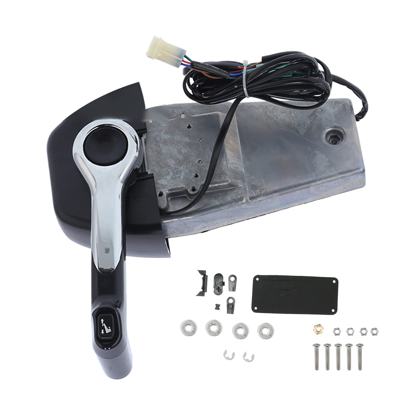 Binnacle Control Marine Parts Boat Hardware 704-48205-14-P1-00 Control Fueraborda de una Sola Manija Diseño Ergonómico de Textura Contemporánea con Más Corto Cromado para