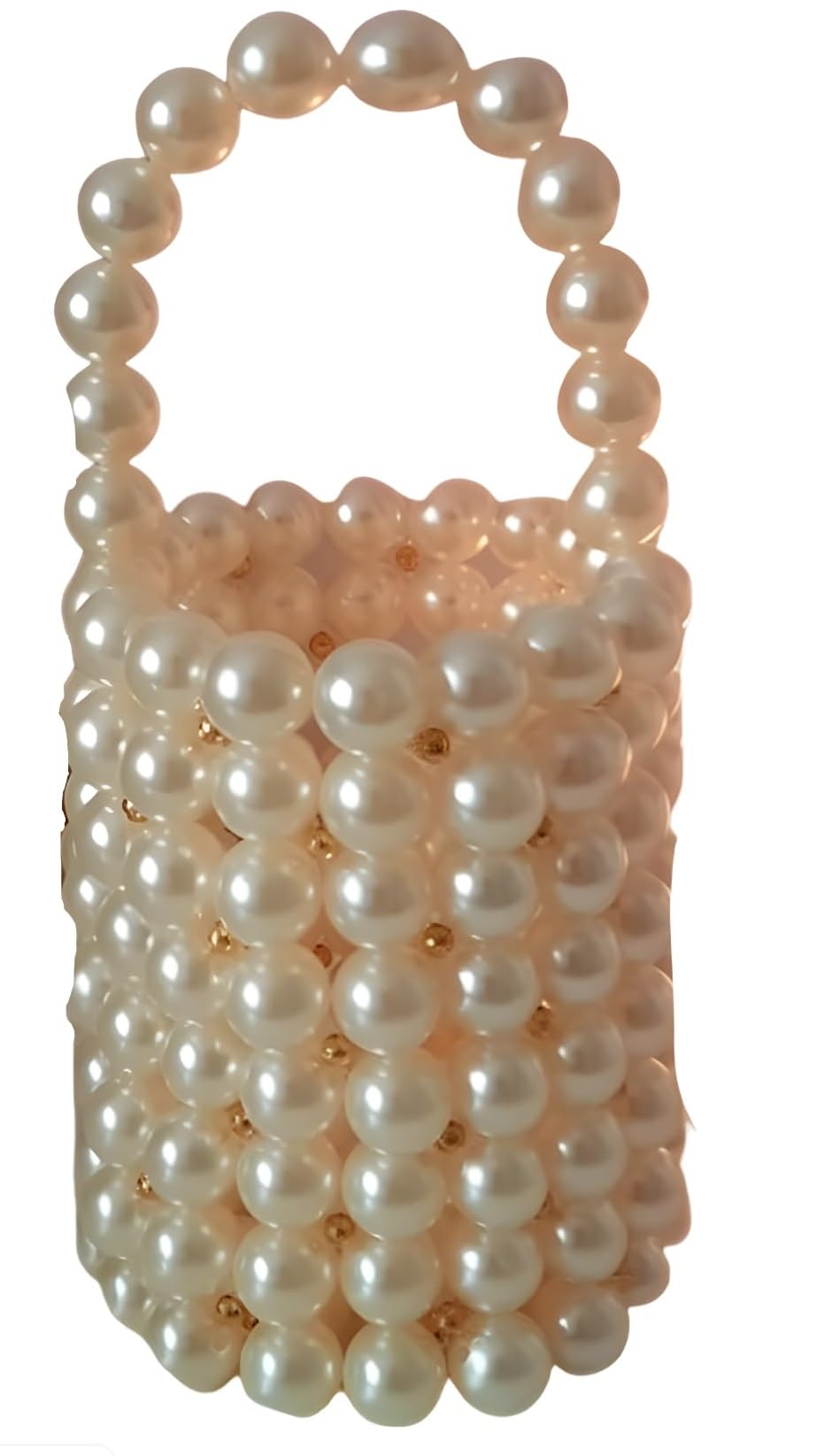 PR HAND WORKS Luxury White Pearl Purses Hand Carryr Bag for Women Pearl Bag Beaded Clutch Evening Bag (B0C7ZXBXB5) Amazon Price History, Amazon Price Tracker