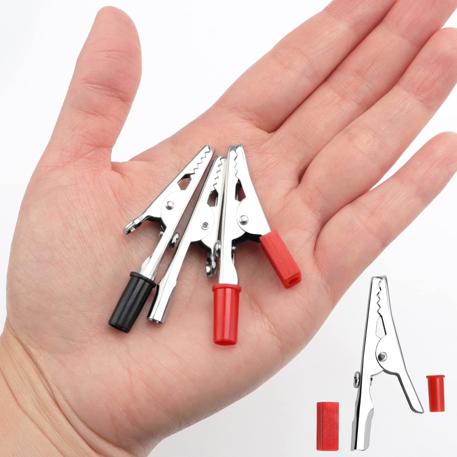 5 Pairs Of Crocodile/Alligator Electrical Clips - 55mm Length, Strong Grip For Wiring & DIY