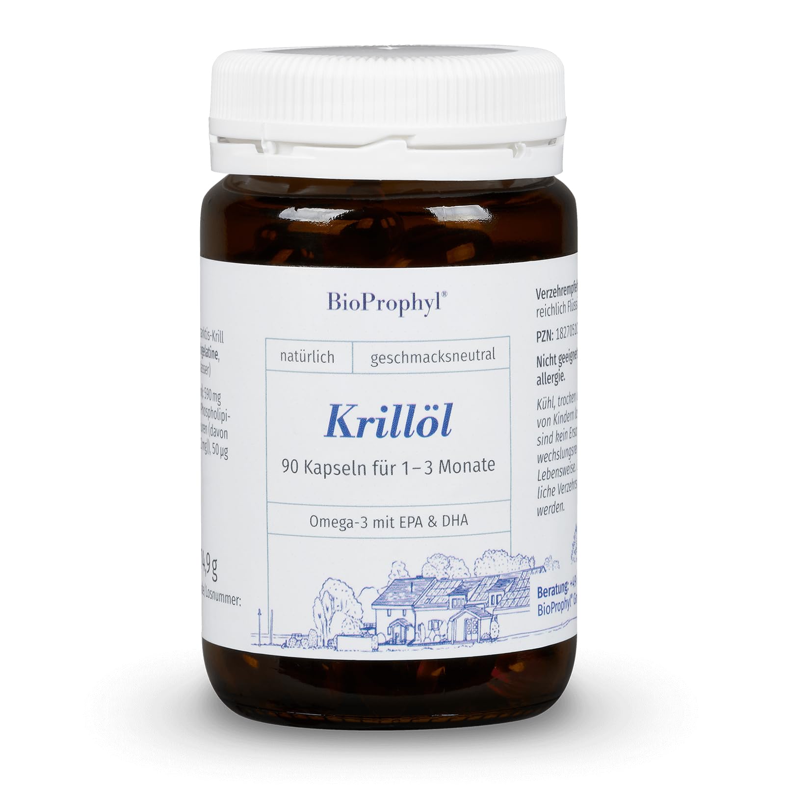 Krill-Öl | hochdosiert 590 mg Krillöl | 159 mg Omega 3 Fettsäuren