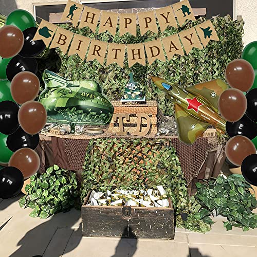 Military Army Birthday Party Decorations For Men And Kids, Army Soldier Camo Party Supplies, Soldier Happy Birthday Banner, Tank And Airplane Shaped Foil Balloons, Camouflage Military Call Of Duty Party Décor For Boys, Army Boot Camp Birthday Party Décor, Patriotic Army Party Décor, Welcome To The Danger Zone Party, Army Tank Mission Accomplished Party Favors, Military Hero Troops Tank Birthday Decor #TOP5