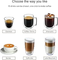 Vista 8 de C11L - Máquina de café expreso totalmente automática, 15 cafés calientes y fríos, cafetera Latte Go de limpieza automática, preparación silenciosa