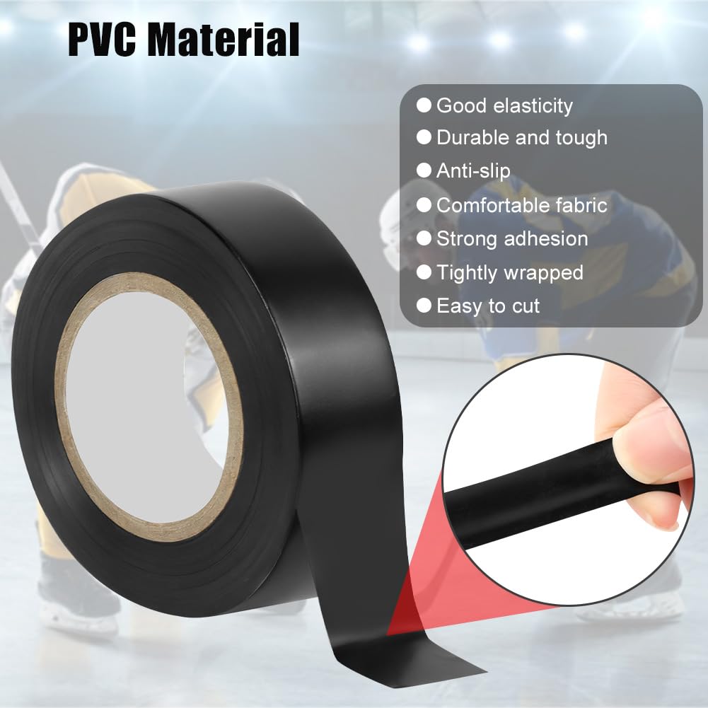 Grip Tape, Ruban Adhésif Sport, Autocollant Hockey Bande, Anti-Dérapant Ruban Adhésif de Hockey, Résistant PVC pour Badminton Raquette Squash Tennis, 18mm*20m