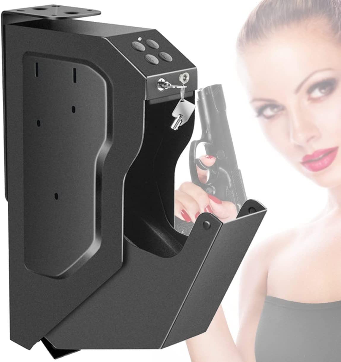 Coffre-fort Portable Coffre-fort D'empreintes Digitales Boîte De Sécurité De Voiture à Accès