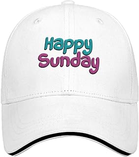 Cappellini da baseball Happy Sunday Hat per gli uomini Moda Cotone Regolabile Sandwich Cap per Tennis Regali