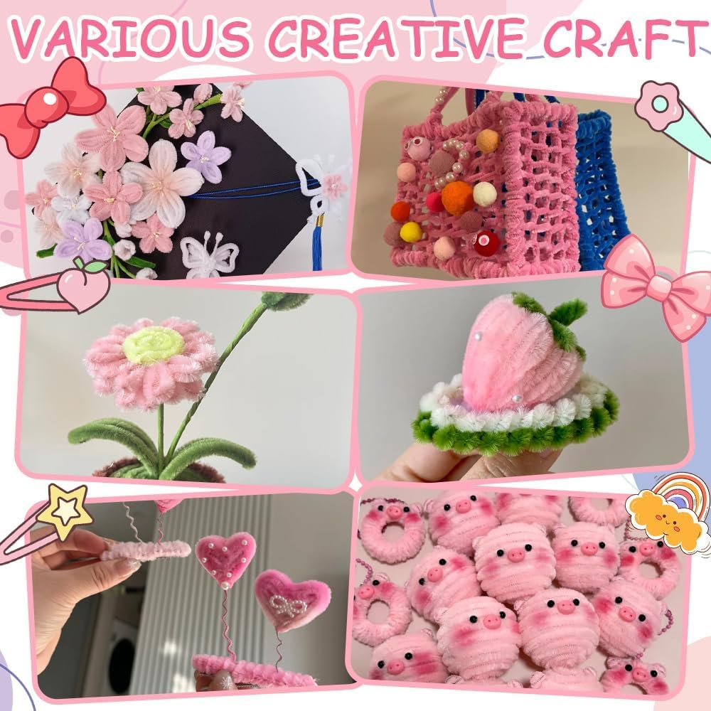 Colorful Pipe Cleaners for Crafts & Flowers -3
