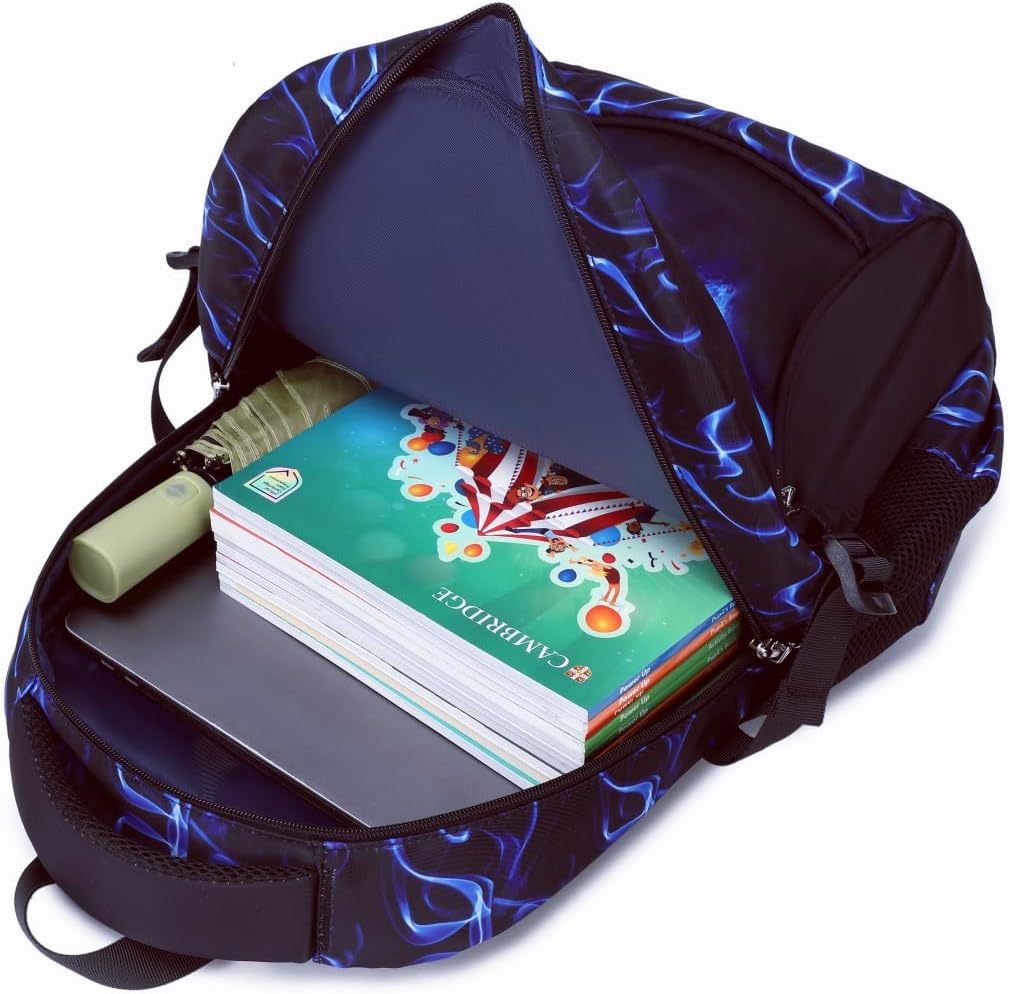 Boys Backpack For Elementary Middle Kids School Bookbag Waterproof School Bags 18 Inch (1-Phantom Blue) - Image 4