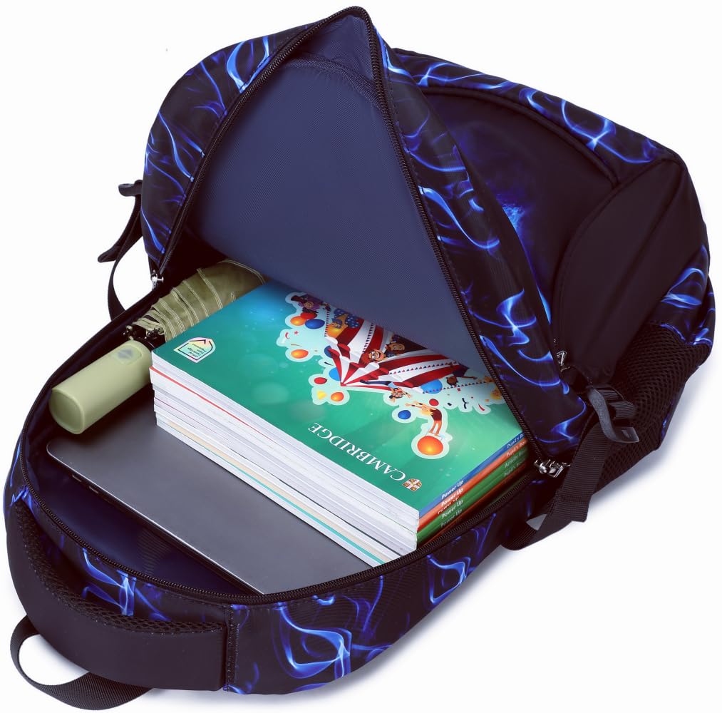 Mochila Chico Escolar Conjunto Niños de Libros Elemental Medio Adolescente Gran Impermeable Bolso de Almuerzo 18 Pulgadas 3 Pcs Boys Bolso