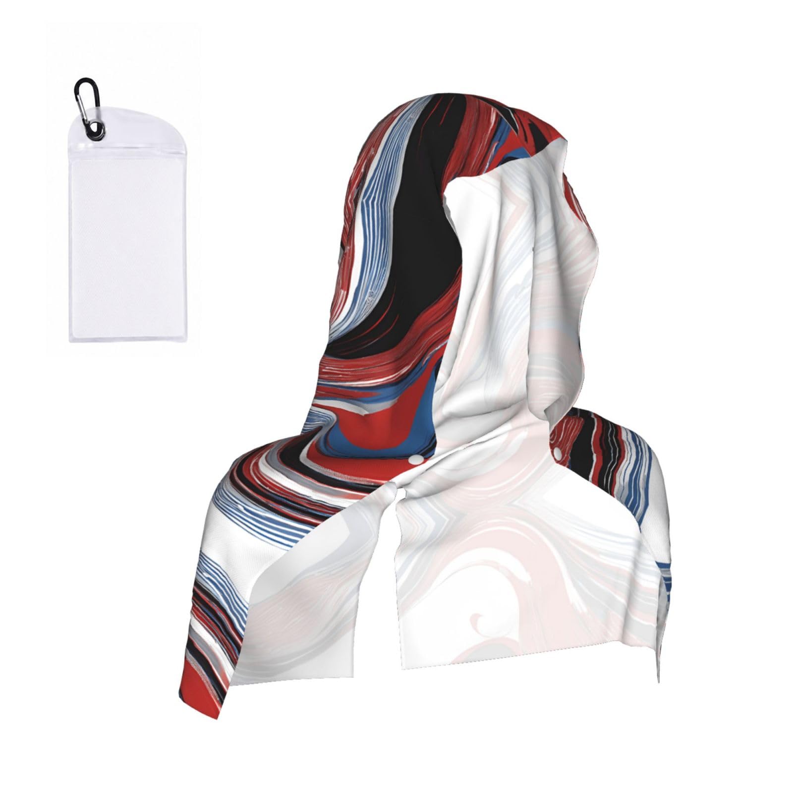 ESNAIUVCD Marble Mixed Brown Print Multifunctional Cooling Hoodie Bandana Portable Sweat Absorbing Design For Beach Workouts Exercise Heat Relief Accessories