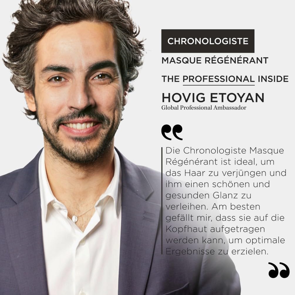 Kérastase Chronologiste Masque Intense Régénérant, Anti-Aging Haarmaske mit Hyaluronsäure & Abyssin, für geschmeidiges, glänzendes Haar mit Feuchtigkeit, 75 ml