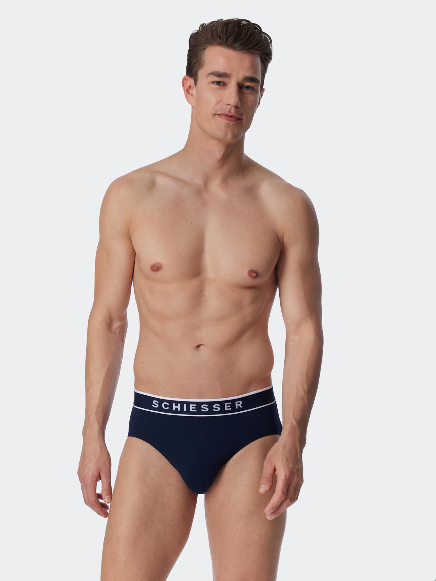 Schiesser Slip 3-Pack 95/5 Organic Cotton - dunkelblau - Größe 7