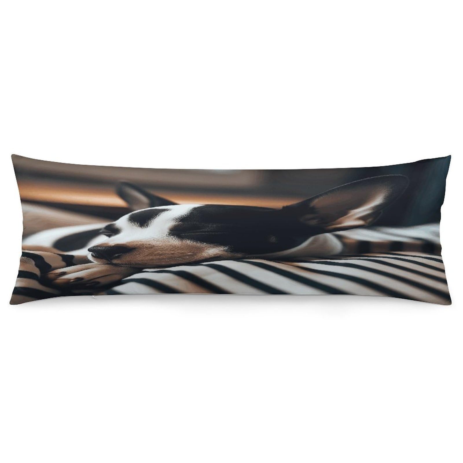Puppy Sleeping Body Pillow Cover Soft Full Long Pillow Cover Decorative Large Pillow Case Cozy Body Pillow Pillowcase Pillow Shams for Bed Sofa Couch Room Decor 18.9 X 53 Inch