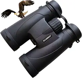 Binóculos 10 x 42 para adultos – amplo campo de visão, leve e confortável para observação de pássaros, caça, viagens, cruzeiros e aventuras ao ar livre, prisma óptico de teto BK7