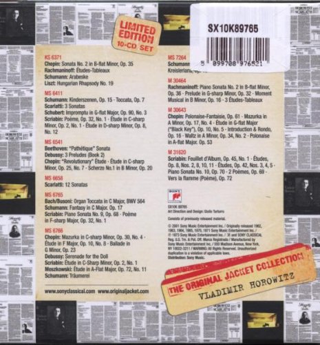 Original Jacket Collection - Vladimir Horowitz