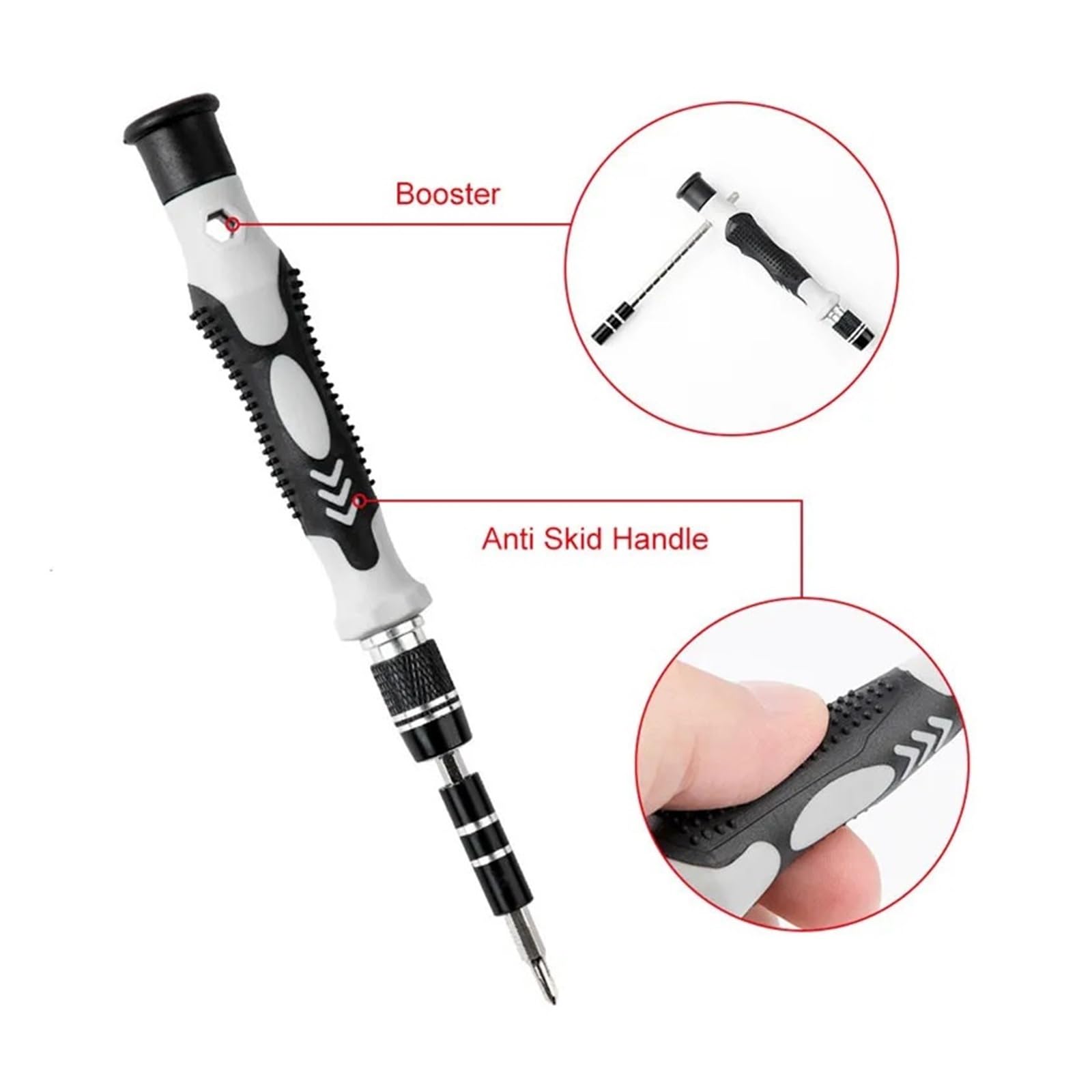 Generico Juego de Puntas Destornillador magnético, Torx, Llave removedora Enchufe, Herramientas reparación PC y teléfono, Accesorios