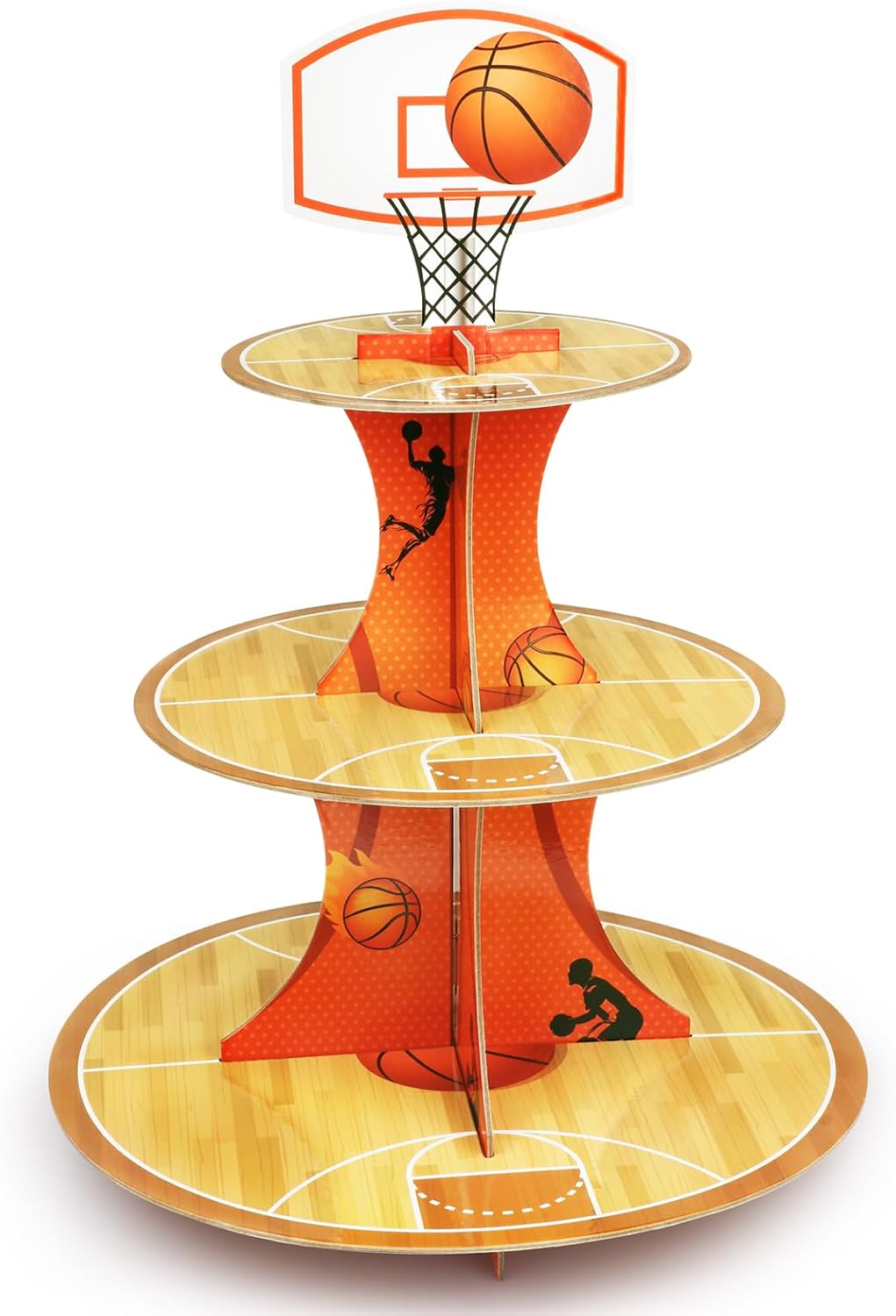 Basketball Theme Party Cupcake Stand Decorations 3 Tier