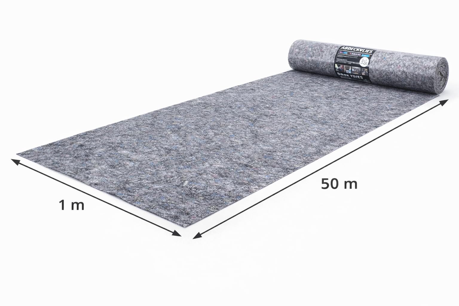 Arttribute Malervlies 180 g/m² mit PE Folie 1 m x 50 m (50 qm) Abdeckvlies rutschhemmend & saugstark Bodenschutzvlies Schutzvlies Renovierungsvlies für Malerarbeiten Profi & Heimwerker (1)