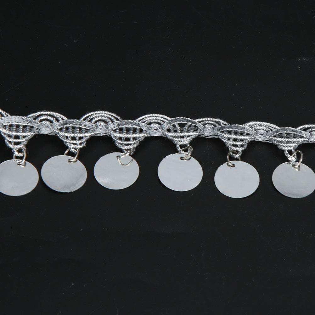 Qiilu Silver Coinm National Clothes Accessories Plastic Thread Belly Dance  Tassel Belt Round Hip Scarf National Clothesplies Accessories 10  Yards(Silver) (Silver) : Amazon.ae: Fashion